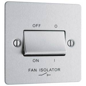 BG SBS15-02 Plate Switch Fan Isol 10A